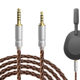 Geekria Apollo 6NOCC Copper Upgrade Audio Cable Compatible with Sony WH-1000XM6 WH-1000XM5 WH-1000XM4, 4.4mm to 3.5mm Replacement Headphones Cord (9.8ft / 3m)