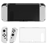 Geekria Protective Case Cover Compatible with Nintendo Switch & Switch OLED Controllers, with Ergonomic Design, Shock-Absorption and Anti-Scratch, Easy Installation (Clear)