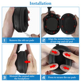 Geekria Replacement Ear Pads for Sony WH-1000XM5 Wireless Headphones Ear Cushions, Repair Parts (Smoky Pink)