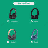 Geekria Audio Cable with Mic Compatible with Beats Solo 4, Solo 3, Studio 3 Headphones, 1/8" (3.5mm) to 3.5mm Replacement Stereo Cord with Inline Microphone and Volume Control (5.6ft/1.7 m)