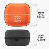 Geekria Shield Case for Large-Sized Over-Ear Headphones, Replacement Protective Hard Shell Travel Carrying Bag with Cable Storage, Compatible with SONY MDR-Z1R, Denon AH-D9200 (Dark Grey)