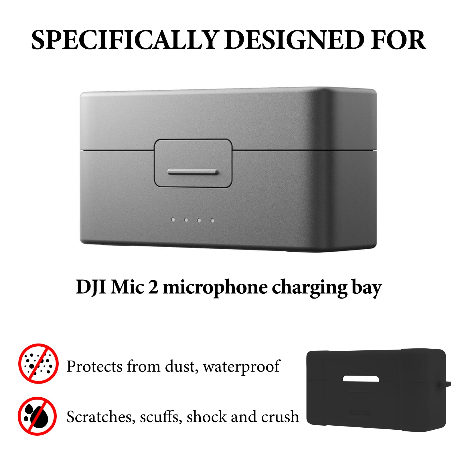 Geekria for Creators Microphone Case Cover Compatible with DJI Mic 2 C