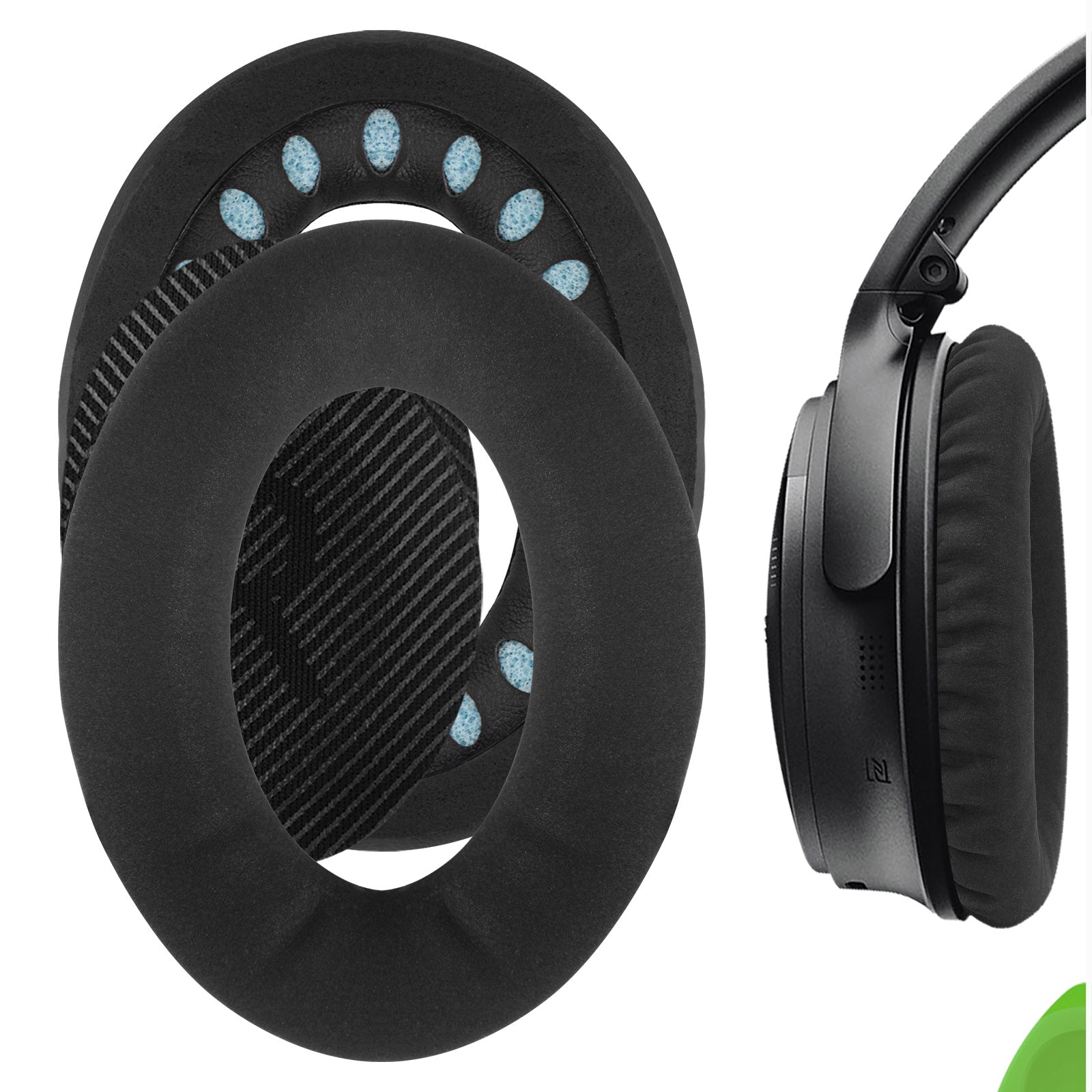 Geekria Sport Cooling Gel Replacement Ear Pads for Bose QC45, QC35, QC35  ii, QC35 ii Gaming, QC15 QC25, AE2, AE2i, AE2w, SoundTrue, SoundLink AE