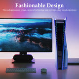 Geekria Transparent Cover Plates Compatible with Sony PlayStation 5 Disc Edition, Replacement Shell Gaming Accessories with Fan Vents (Blue)