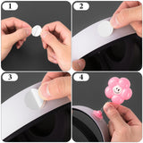Geekria Sunflower Headband Decoration for Over-Ear Headphones, DIY Shakeable Accessory with Adhesive Stickers, No Tools Needed, Perfect for Parties & Gaming Headsets (Pink)