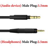 Geekria Audio Cable Compatible with Sennheiser HD 620S/599SE/599/598/598SE/560S/400PRO/579/569/550/505 Headphone, 3.5mm to 2.5mm Replacement Stereo Cable (10ft/3m)