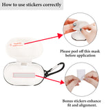 Geekria Silicone Cover Case for Samsung Galaxy Buds+, Buds 2 True Wireless Earbuds, Earbud Protection with Keychain (White)