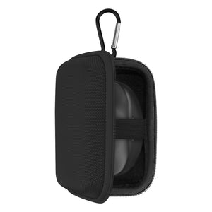 Geekria Shield Earbuds Case Compatible with Tribit MoveBuds H1 Wireless Bluetooth Earbuds, Replacement Hard Shell Travel Carrying Bag with Cable Storage (Black)