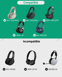 Geekria Shield Case Compatible with Sony WH-CH720N, WH-1000XM6, WH-1000XM5, WH-ULT900N Headphones, Replacement Protective Hard Shell Travel Carrying Bag with Cable Storage (SeaShell Black)