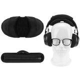 Geekria Medium Hook and Loop Headband Cover and Pad Set (Fits 2.5-3.5 cm Headbands), Compatible with Bose QC 45, QC 35 II, Beats Studio Pro, Sony WH-1000XM6, 1000XM5, ATH-M50x (Velour/Black)