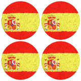 Geekria 2 Pairs Flex Fabric Headphone Covers (Product Safety Certified), Washable & Stretchable Sanitary Protectors, Compatible with Over-Ear Headsets, Sweat-Resistant (M / Spanish Flag)