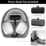 Geekria PRO Charging Headphones Case Compatible with Apple AirPods Max, Hard Shell, Durable, Multi-Layer Protection (White) Without Power Bank