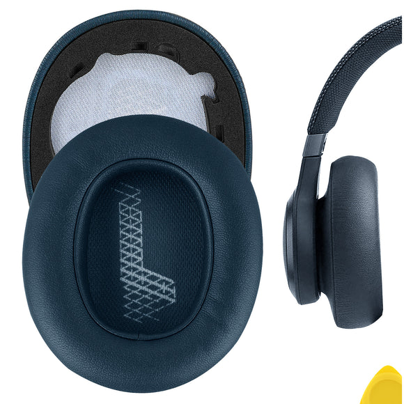 Geekria QuickFit Replacement Ear Pads for JBL Live 650 BTNC, Lifestyle E65BTNC, Duet NC, Live 660 NC Headphones Ear Cushions, Headset Earpads, Ear Cups Cover Repair Parts (Blue)