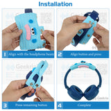 Geekria Knit Fabric Headband Cover Compatible with Bose QC45, QC35 II, Sony WH-1000XM4, Beats Solo4, Studio3, JBL Tune 720BT Headphones, Easy DIY Installation (Blue)