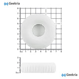 Geekria Replacement Ear Pads Compatible with Beats Solo Wireless (Solo-Bluetooth) (810-00012-00) (810-00012-01) Headphones, Ear Cushions with Video Guide (White)