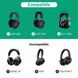 Geekria Shield Headphones Case Compatible with HyperX Cloud III/II, SHURE SRH1840, Corsair HS70 PRO, AKG K271 MKII, Replacement Hard Shell Travel Carrying Bag with Cable Storage (Black)