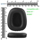 Geekria QuickFit Replacement Earpads + Mic Windscreen Foam Compatible with BlueParrott B550-XT, B550XT Headphones Mic Foam Cover + Ear Cushions / Cushion Pad Repair Parts (Black)