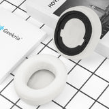 Geekria Comfort Mesh Fabric Replacement Ear Pads for SteelSeries Arctis Nova Pro Wireless Headphones Ear Cushions, Repair Parts (White)