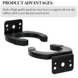Geekria for Creators Microphone Wall Mount Holder, Wired and Wireless Mics Storage Hanger, Space-Saving Design for Home, Office, Recording Studio, Easy Installation (Black)