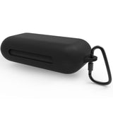 Geekria Silicone Case Cover Compatible with Soundcore by Anker AeroFit 2 Pro True Wireless Earbuds, Shockproof Anti-Slip Skin with Screw-Lock Lanyard, Charging Port Accessible (Black)