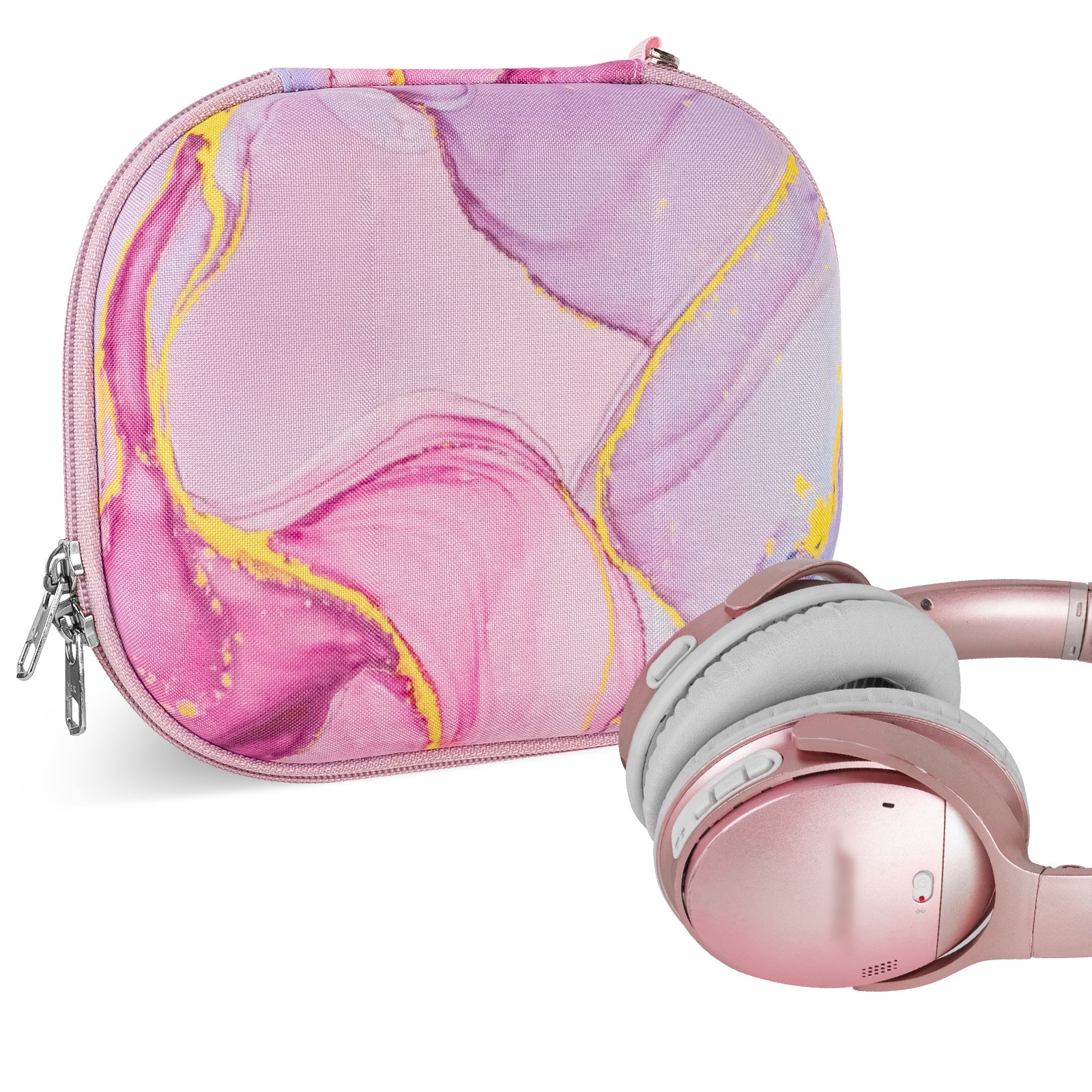 Custodia Protettiva Per Cuffie Da Viaggio - Compatibile Con JBL, Bose, Sennheiser E Altre Marche, Rosa