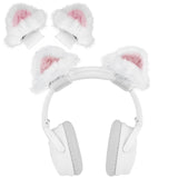Geekria NOVA Headphone Beam Strap+Cat Ears Attachment Compatible with Bose, Sony, Skullcandy, Beats, Marshall Headphones, Easy DIY Installation, Comfortable & Stylish (White+Pink)