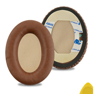 Geekria QuickFit Replacement Ear Pads for Bose QuietComfort QC2, QC15, AE2, AE2i, AE2w Headphones Ear Cushions, Headset Earpads, Ear Cups Cover Repair Parts (Brown)