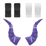 Geekria 3D Printed Demon Horns for Over Ear Headphone, Handmade Devil Horns Headband, Headphone Adjustable Accessories, Cosplay Ears Attachment in Various Dress Up Party Halloween (Purple)