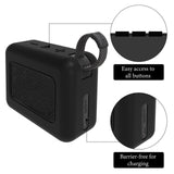 Geekria Silicone Speaker Case Cover Compatible with JBL GO 4 Case, Protective Soft Skin, Replacement Portable Speakers Travel Carrying Sleeve with Keychain Hook (Black)