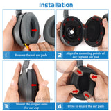 Geekria Quickfit Replacement Ear Pads Compatible with Sony ULT WEAR, WH-ULT900N Headphones Ear Cushions, Repair Parts (Titanium Grey)