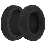 Geekria Comfort Mesh Fabric Replacement Ear Pads for Anker Soundcore Life Q30 Soundcore by Anker Life Q35 Headphones Ear Cushions, Headset Earpads, Ear Cups Cover Repair Parts (Black)