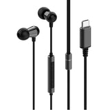 Geekria Comma2 Earbuds for Kids, Women, Small Ears with Case, Type-C Noise Isolating Earbuds with Mic and Volume Control, Lightweight Hi-Res Wired In-Ear Headphones, USB-C Compact Earphones