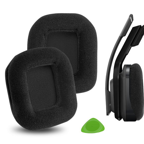 Geekria Comfort Velour Replacement Ear Pads for ASTRO Gaming A20 Headphones Ear Cushions, Headset Earpads, Ear Cups Cover Repair Parts (Black)