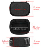 Geekria Earbuds Carrying Pouch Compatible with Bowers&Wilkins Pi8, Pi7 S2, Pi5 S2, Replacement Protective Travel Case with Cable Storage, Portable Earphones Organizer Bag (Dark Grey)