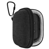 Geekria Shield Earbuds Case Compatible with Skullcandy EcoBuds, Dime 2 / 3, Smokin' Buds True Wireless Earbud, Replacement Hard Shell Travel Carrying Bag with Carabiner Clip (Dark Grey)
