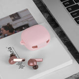 Geekria Silicone Case Cover Compatible with JBL Live Pro 2TWS True Wireless Earbuds, Protective Earphones Skin Cover with Keychain Hook, Charging Port Accessible, Support Wireless Charging (Pink)