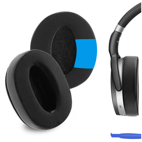 Geekria Sport Cooling Gel Replacement Ear Pads for Sennheiser HD 4.50BT/4.50/4.50BTNC/4.50SE/4.40BT/4.30G/4.20S/458BT/450/400S/350BT Headphones (Black)