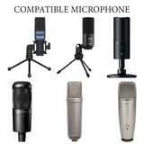 Geekria for Creators Universal Microphone Clip Holder, Adjustable Mic Mount with 5/8" Male to 3/8" Female Screw Adapter, Compatible with Audio-Technica AT2020, Shure SM58S (Black)