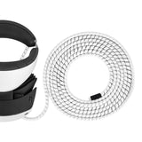 Geekria Cable Protectors Compatible with Sony PlayStation 5, PSVR 2 Electric Wires Cover, VR Gaming Accessories, Prevent Pets From Biting The Cable (White, 16.4ft)
