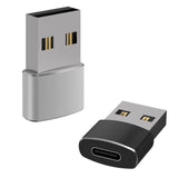 Geekria USB 3.1 to USB-C Data Sync & Charger Adapter for PC, Laptop, Tablet, Flash Disk, External Hard Drive, USB Male to TYPE-C Female Converter for Charging and Data Transmission (2 Pack)