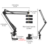 Geekria for Creators Microphone Arm Compatible with TONOR TC-777, TC20, TC30, TC-2030 Mic Boom Arm Mount Adapter with Tabletop Flange Mount, Suspension Stand, Mic Scissor Arm, Desk Mount Holder