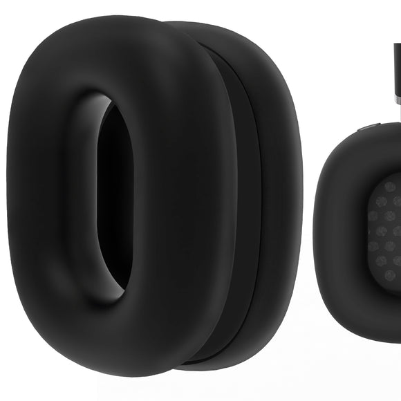 Geekria Silicone Earpad Covers Compatible with AirPods Max, Earpad Protector / Earphone Covers / Earpad Cushion / Ear Pad Covers / Headphone Covers, Easy Installation No Tool Needed (Black)