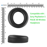 Geekria QuickFit Replacement Ear Pads for Sony PlayStation 5 PS5 PULSE 3D Wireless Headphones Ear Cushions, Headset Earpads, Ear Cups Cover Repair Parts (Black)