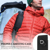 Geekria Phone Holster Compatible with iPhone 17 Pro Max 16 15, Galaxy S26+ S25 Ultra, Vegan Leather Cell Phone Belt Pouch Case with 360° Rotating Clip, Vertical Holder for Work Hiking Travel