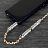 Geekria 2.5mm Balanced Male to 3.5mm (1/8'') Balanced Female Headphones Adapter, Copper and Silverplated Upgrade Cable Conversion Audio Dongle Cable (0.47ft)