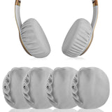 Geekria 2 Pairs Flex Fabric Headphones Ear Covers (Product Safety Certified), Washable & Stretchable Sanitary Earcup Protectors for On-Ear Headset, Sweat Cover (Small / Gray)