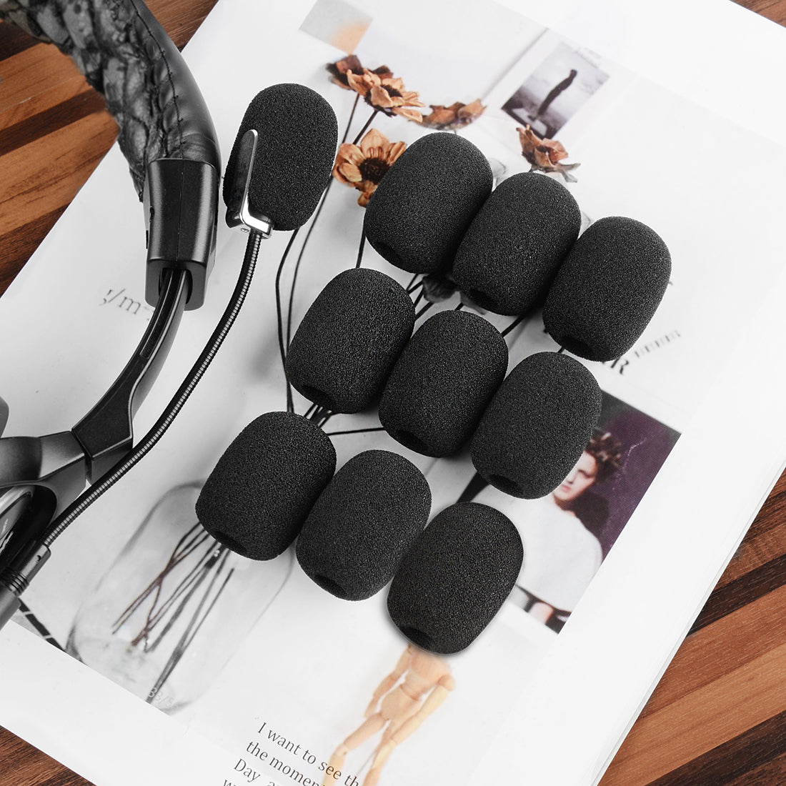 4 Protections Microphone En Mousse Pour Casque HyperX - Compatible Cloud, Alpha, Stinger, Etc.