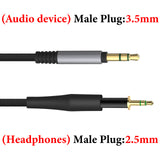 Geekria Nylon Braided Audio Cable Compatible with AKG K430, K450, K451, K452, Q460, JBL J88 series, J55 series Headphones, 2.5mm to 3.5mm Replacement Stereo Cord (4 ft/1.2m)