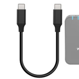 Geekria for Creators USB C to USB C Microphone Cable 8 inch / 20 CM, Compatible with Rode VideoMic GO II, Wireless GO II, DJI Mic, Mic 2 Mic Cord (Black)