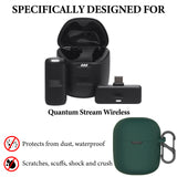 Geekria for Creators Microphone Case Cover Compatible with JBL Quantum Stream Wireless, Mic Silicone Protective Case Skin, Soft Microphone Travel Charging Case Sleeve (Green)